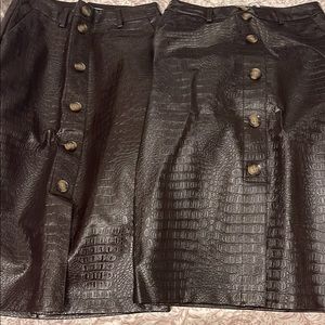 BROWN LEATHER RACHEL COMEY SKIRTS